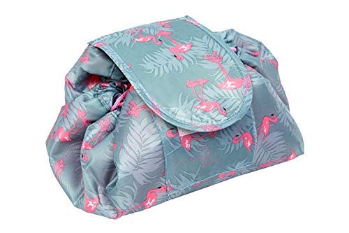 Trexee Waterproof Travel Cosmetic Bag with Drawstring | Large Capacity Makeup Pouch for Women | Portable Toiletry Organizer | Perfect for Vacation, Gym & Daily Essentials Storage