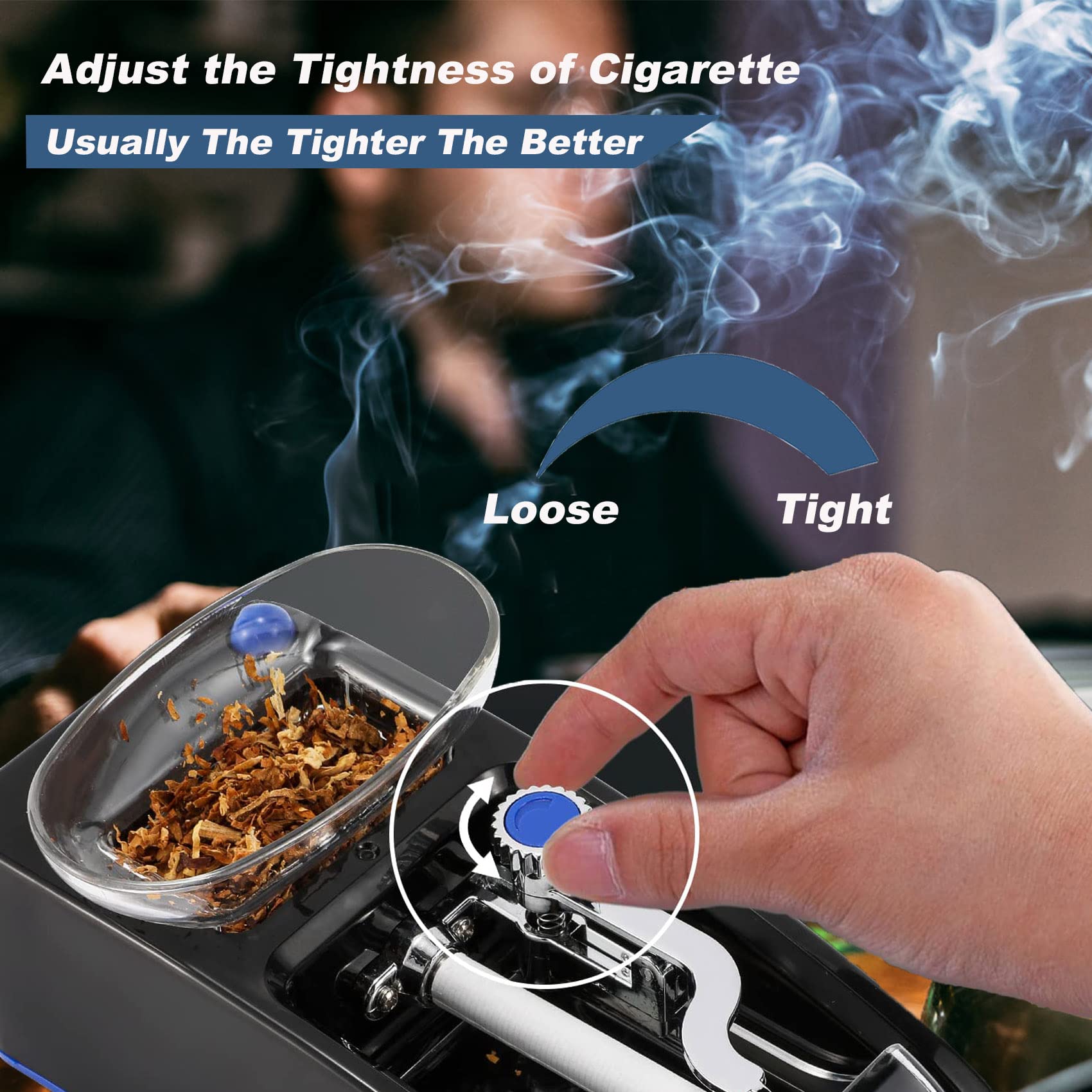 Electric Cigarette Rolling Machine - Automatic Portable Roller Maker with 0.31