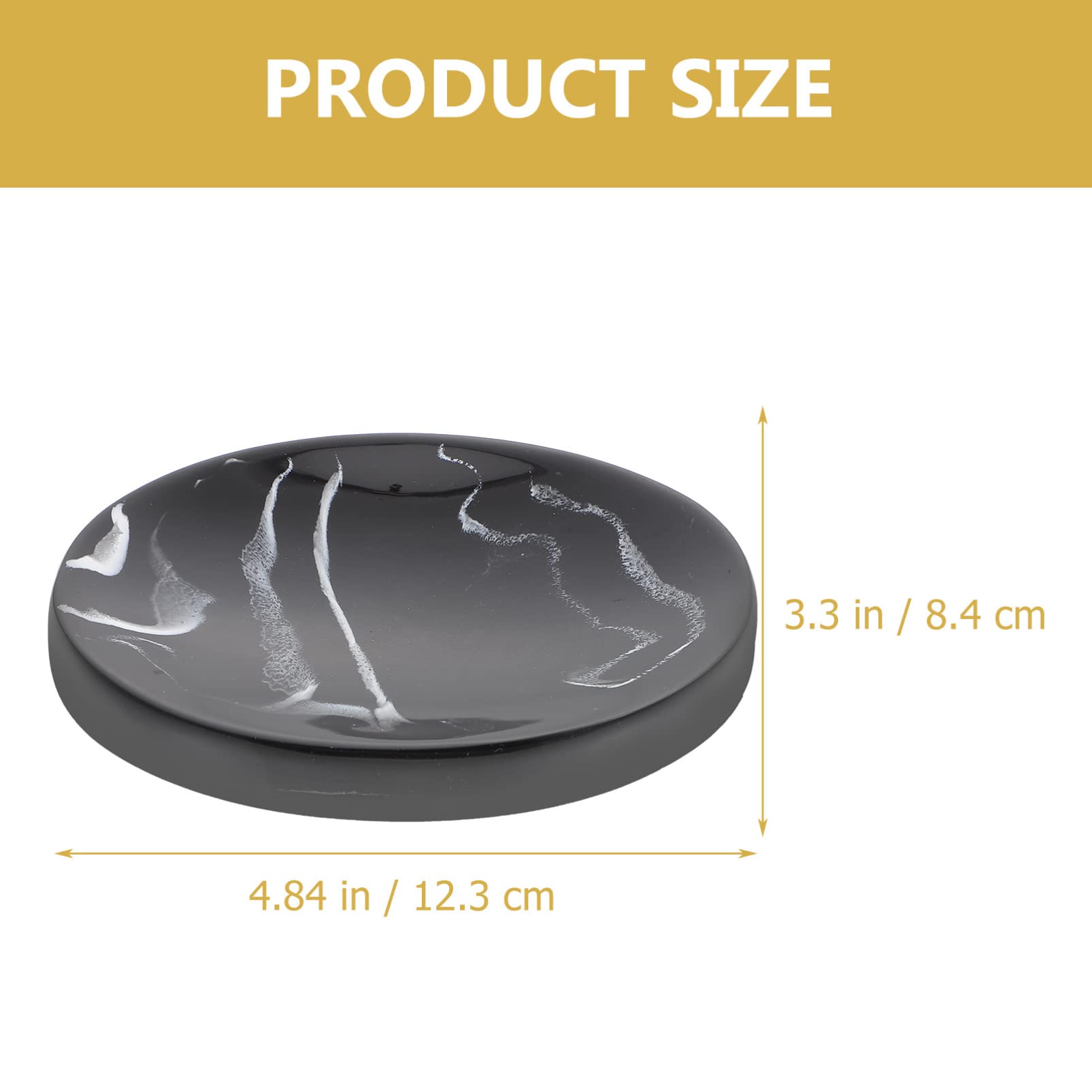 Angoily Marble Soap Dish Organizer - Resin Soap Holder with Drain for Shower, Bathroom & Travel - Decorative Nordic Style Soap Keeper & Sponge Tray for Modern Home Decor