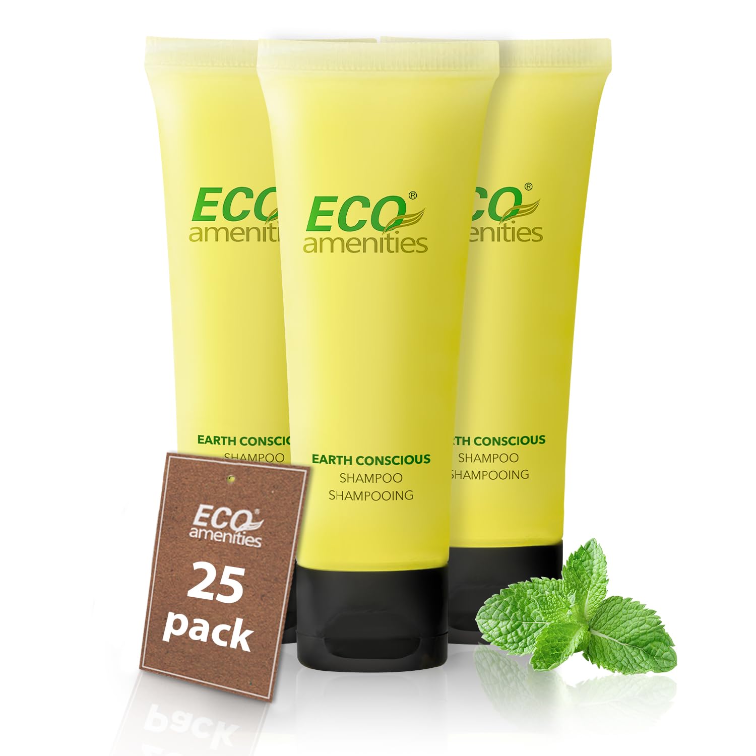 Eco-Friendly Bulk Travel Size Shampoo - 25 Pack (30mL/1 oz) | Green Tea Scented Hotel Amenities with Flip Top Cap | Perfect for Hotels, Guest Houses, Airbnbs & Travel Kits