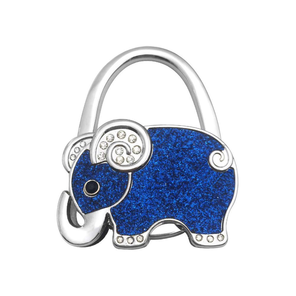 2 Pack Elephant Shaped Foldable Purse Hangers - Durable Handbag Hooks for Tables, Restaurants & Travel - Compact Bag Holder for Women's Purses, Totes & Backpacks - Perfect for Dining Out, Shopping & Home Storage