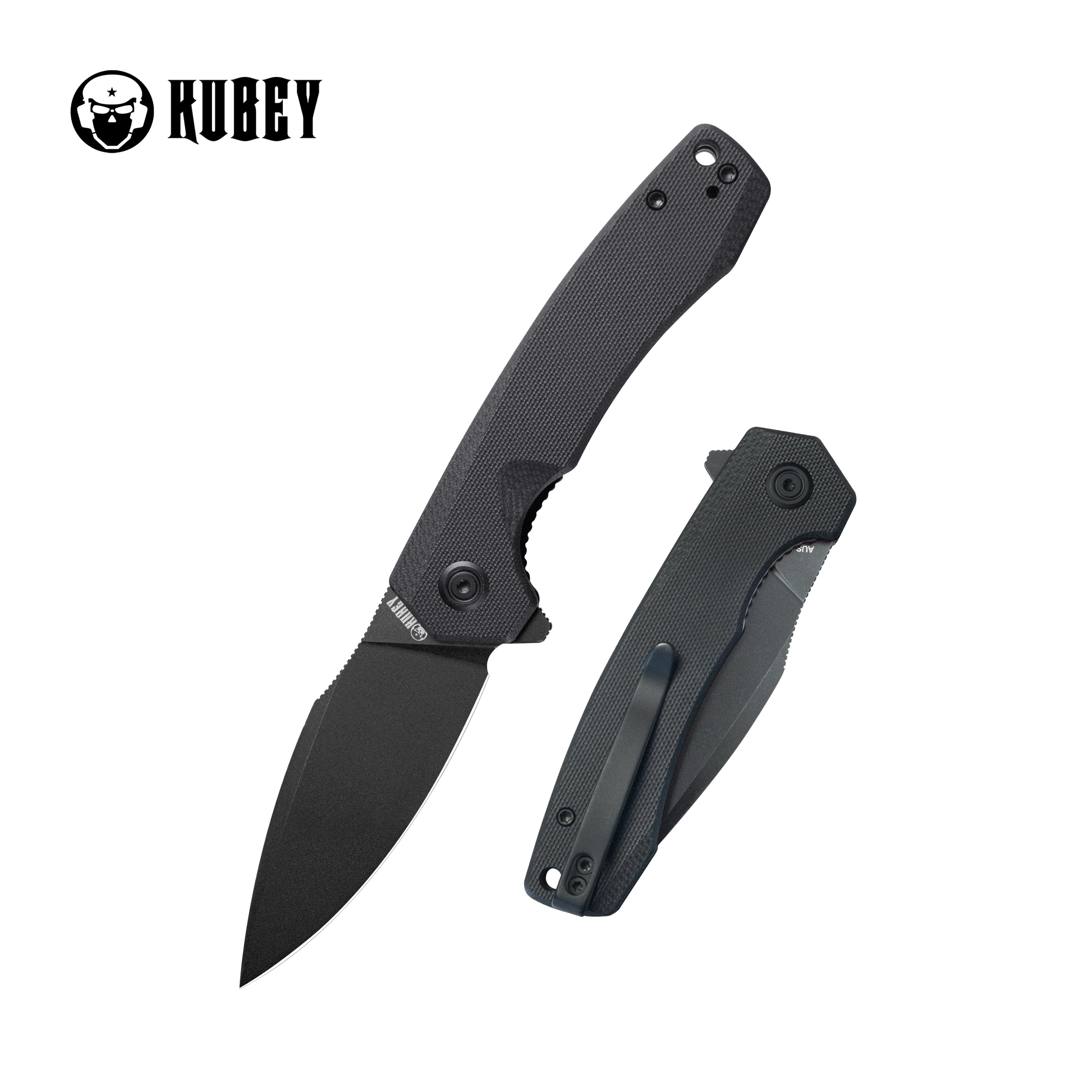 Premium Calyce Liner Lock Flipper Folding Pocket Knife - Black G10 Handle, 3.27