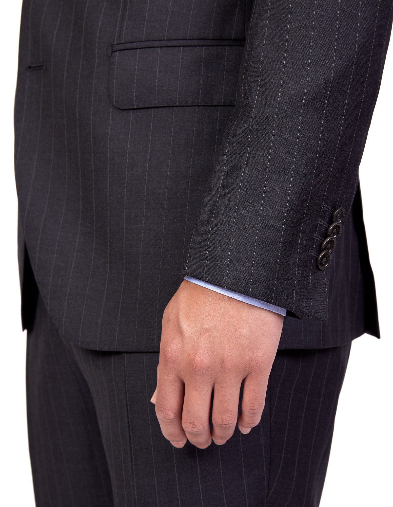 Henry Sartorial Boston Wool Suit for Men - Premium Charcoal Gray Business Suit - Perfect for Office, Weddings & Formal Events (Size Large)
