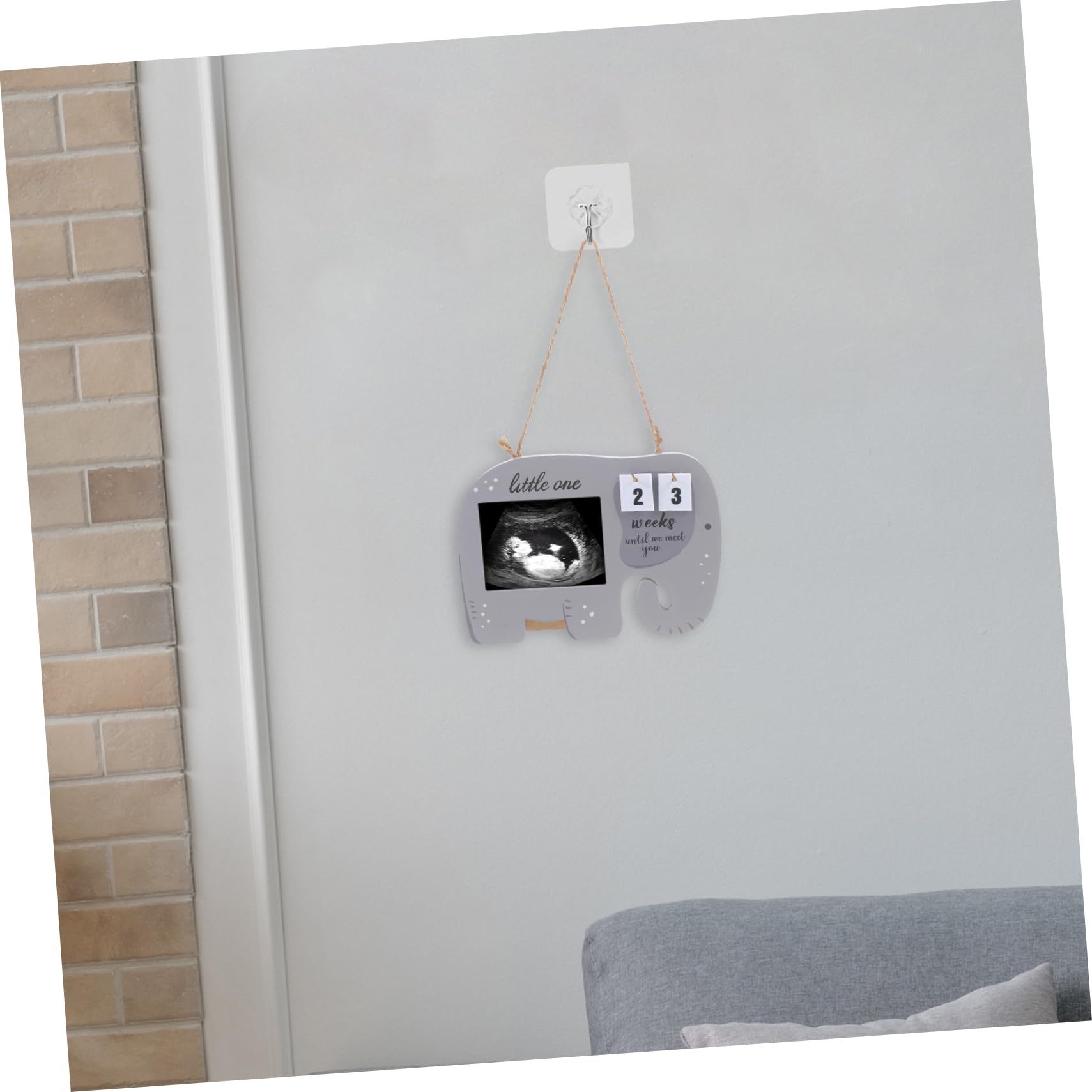 Vaguelly 4pcs Wooden Sonogram Photo Frames - Baby Ultrasound Picture Display Board for Nursery, Baby Shower Gift, and Family Keepsakes