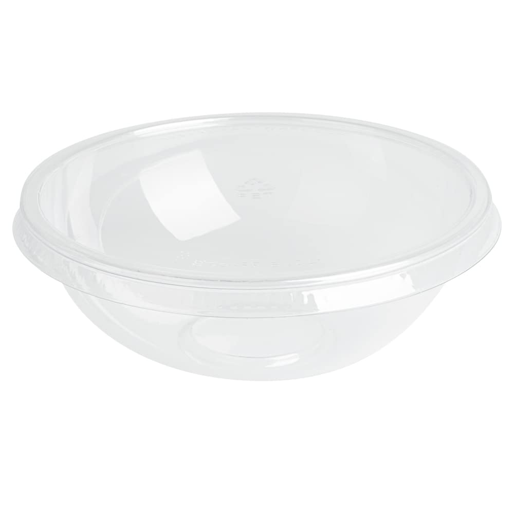 200-Pack 21oz Clear Recyclable Plastic Salad Bowls | Disposable Large To-Go Containers for Pasta, Salads, Soups | Perfect for Restaurants, Catering & Meal Prep (Lids Sold Separately)