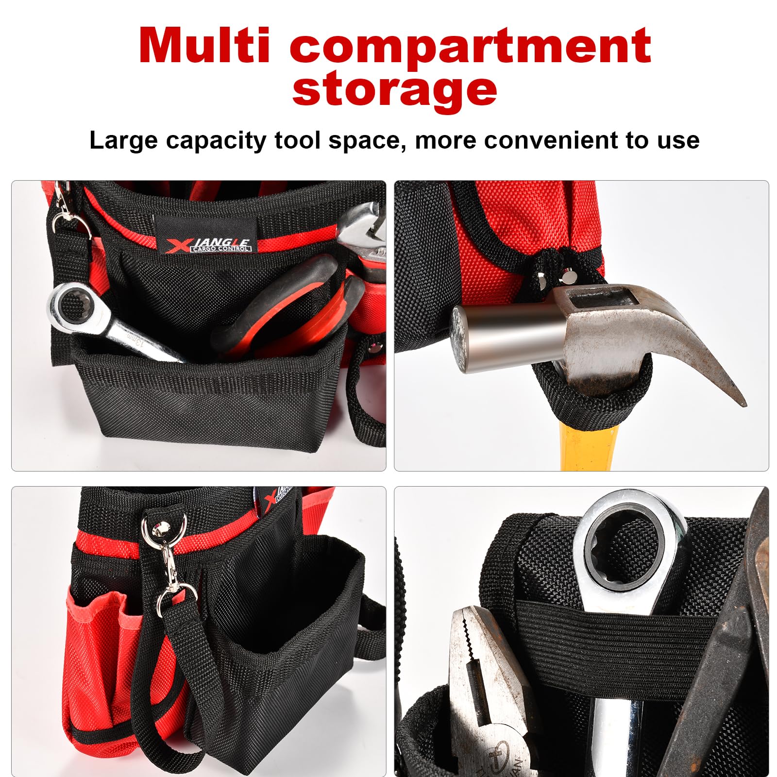 Durable 6-Pocket Tool Belt for Men & Women - Lightweight Construction Apron with Hammer Loop - Perfect for Carpenters, Electricians, Plumbers & Gardeners - Ideal for DIY Projects, Home Repairs & Professional Worksites