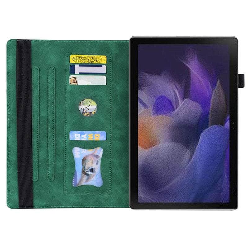 Premium Leather Business Wallet Flip Case for Samsung Galaxy Tab A8 10.5 (2022) - Perfect for Office, Travel & Daily Protection