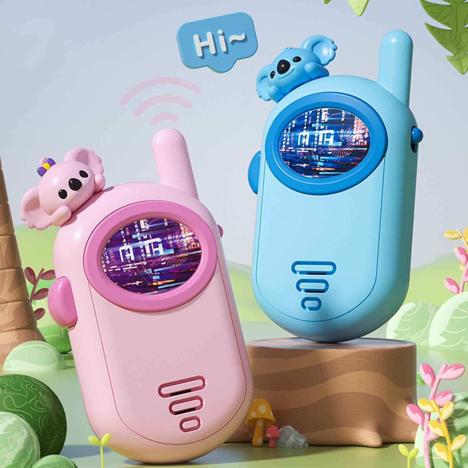 Kids Walkie Talkie Set - Long Range Two-Way Radios with Cute Koala Design, Durable & Compact Toy Walky Talky for Boys & Girls - Perfect for Outdoor Adventures, Camping, and Backyard Games
