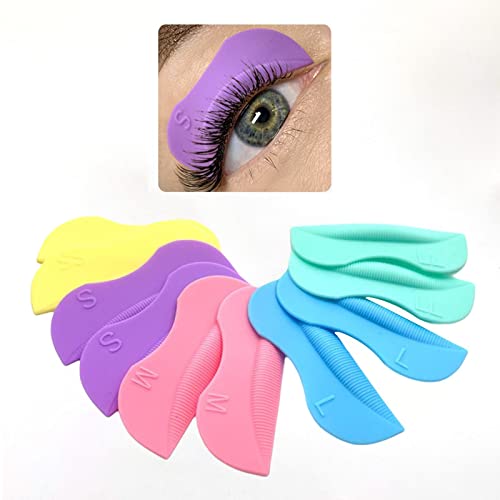 10Pcs Reusable Eyelash Perm Pads - Colorful Lash Separator & Lifting Tool with Different Curl Levels for Lash Perming & Curling - Perfect for Salon Professionals & DIY Home Lash Treatments