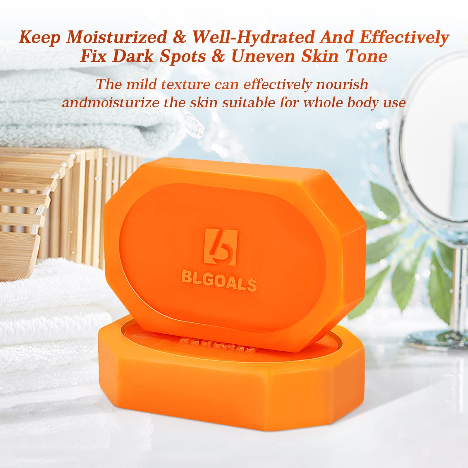 Kojic Acid Soap for Dark Spots - Natural Turmeric & Retinol - 160g (2 Bars) for Clear Skin