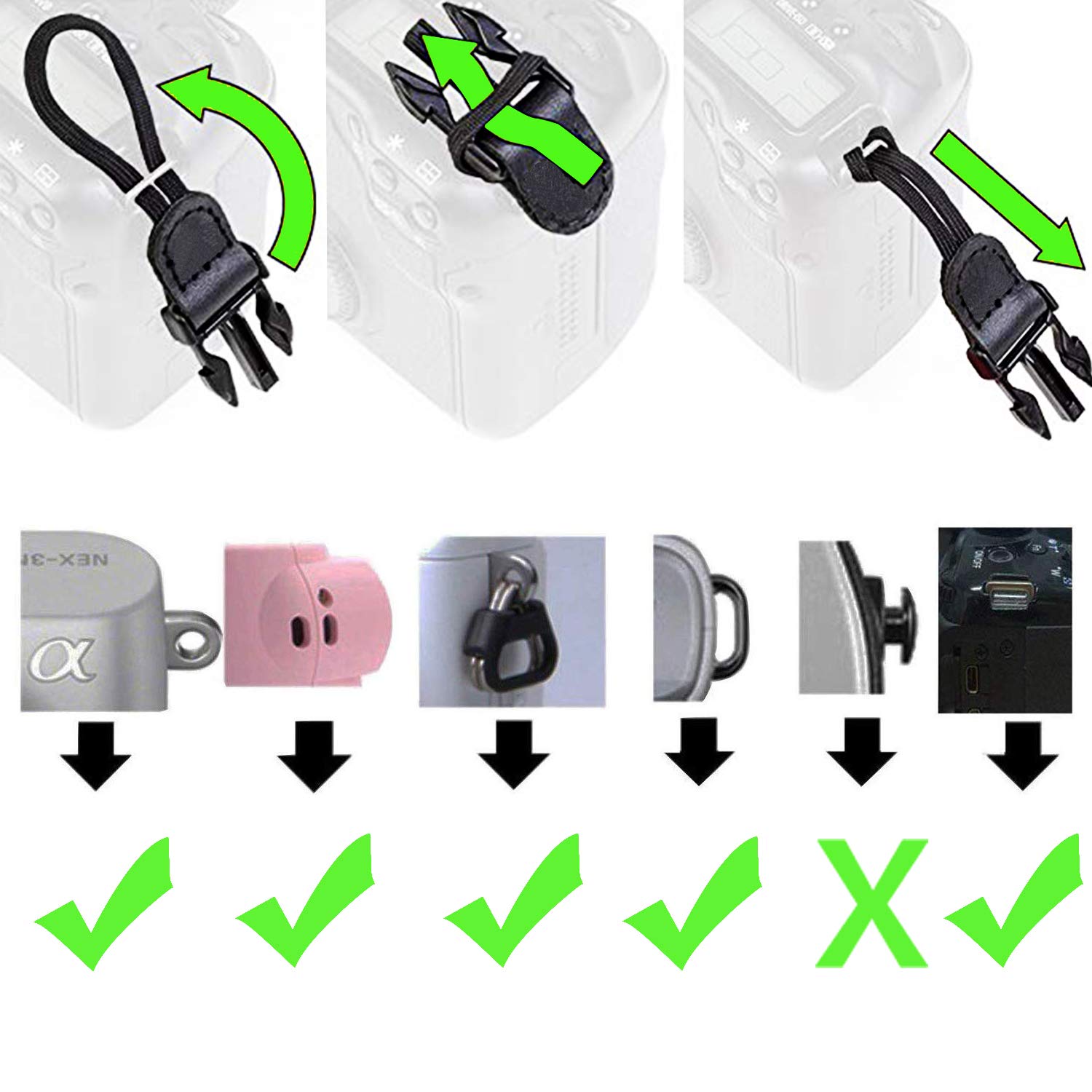 Quick Release Camera Neck Strap - Adjustable DSLR & Binoculars Neck Strap (Black) - Secure Hands-Free Carrying for Travel, Hiking & Outdoor Photography