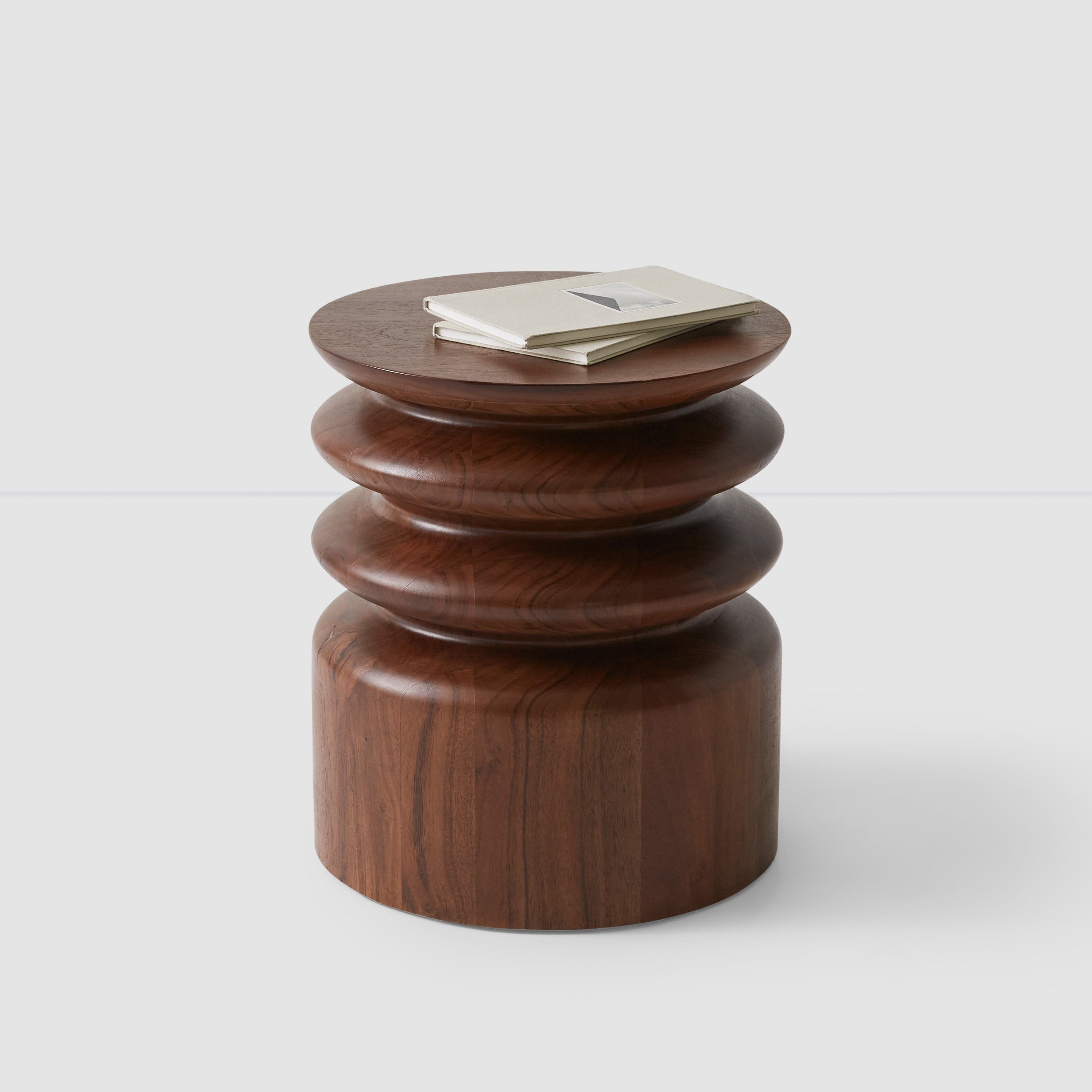 Mishka Wood Side Table - Modern Nightstand, End Table for Living Room, Bedroom & Office - Solid Wood Accent Table with Storage Shelf