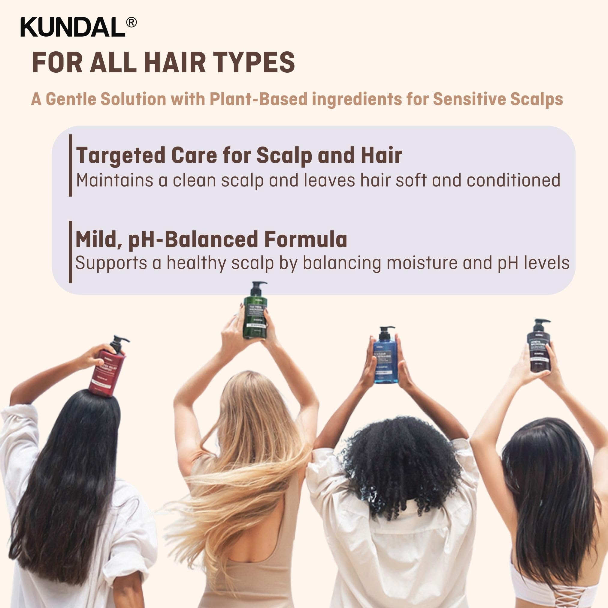 KUNDAL Natural Shampoo and Conditioner Set with Baby Powder Scent - Korean Hair Care for Moisturizing, Nourishing & Frizz Control | Sulfate-Free with Argan & Macadamia Oil (16.9 fl oz, Pack of 2) | Perfect for Dry, Damaged Hair & Daily Hair Care Routine