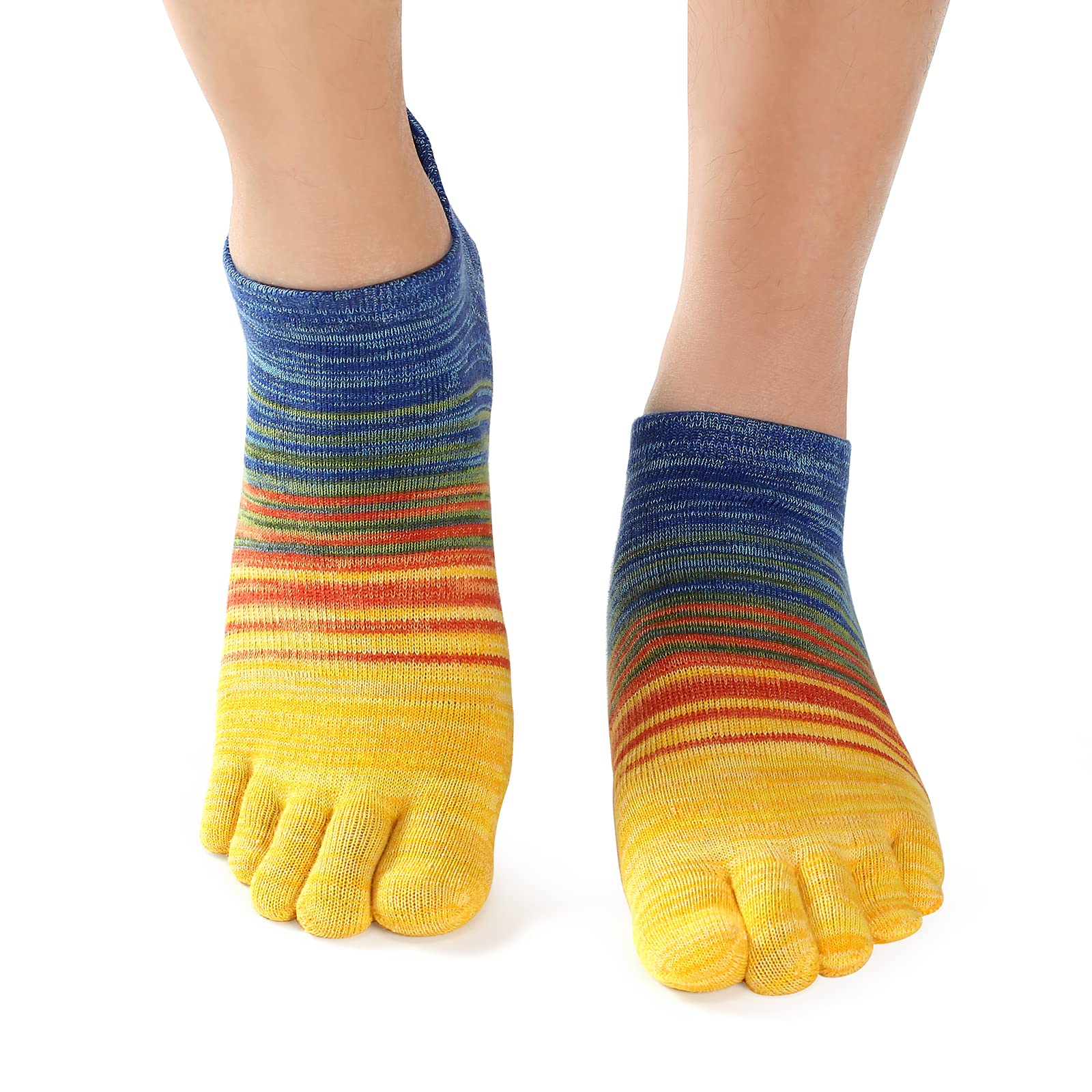 Breathable Cotton Five Toe Socks for Men & Women - Ankle & Crew Length Running Socks - Perfect for Yoga, Hiking, and Sports Activities