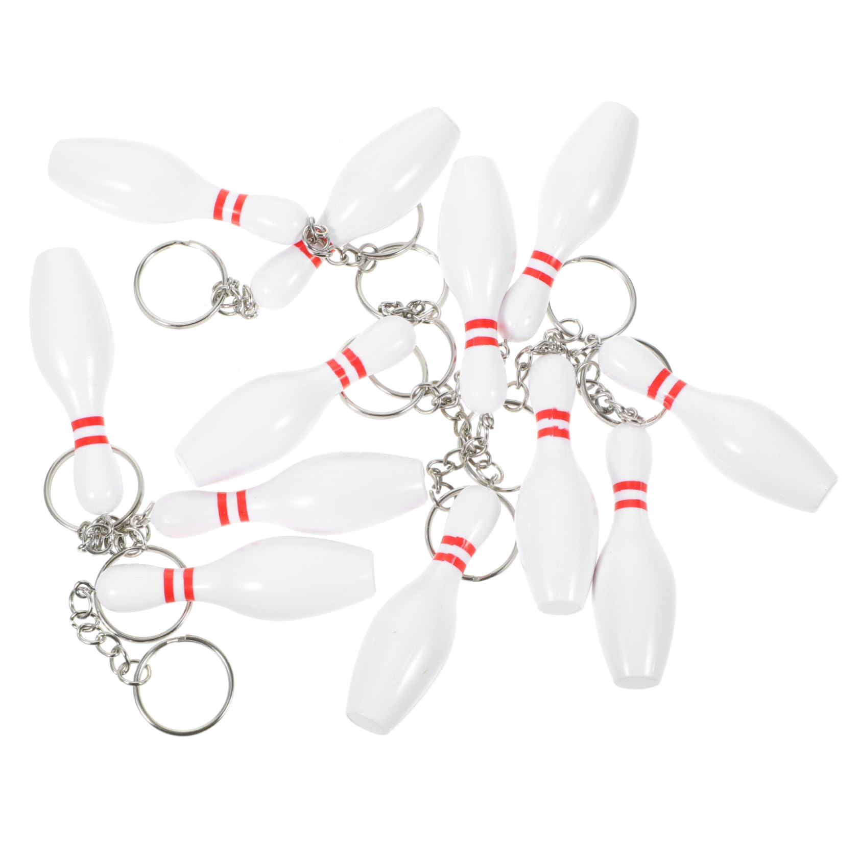 Kisangel Sports Mini Bowling Keychains Set of 12 - Perfect for Boys, Girls, Adults & Collectors - Ideal for Backpacks, Gifts & Sports Enthusiasts