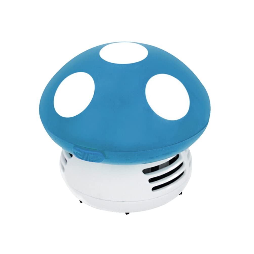 FOMIYES Mini Desk Sweeper - Handheld Portable Vacuum Cleaner for Office, Home & Car | Cute Mushroom-Shaped Desktop Cleaner | Compact Dust Sweeper for Small Spaces & Corners | Perfect for Christmas Gifts & Daily Cleaning