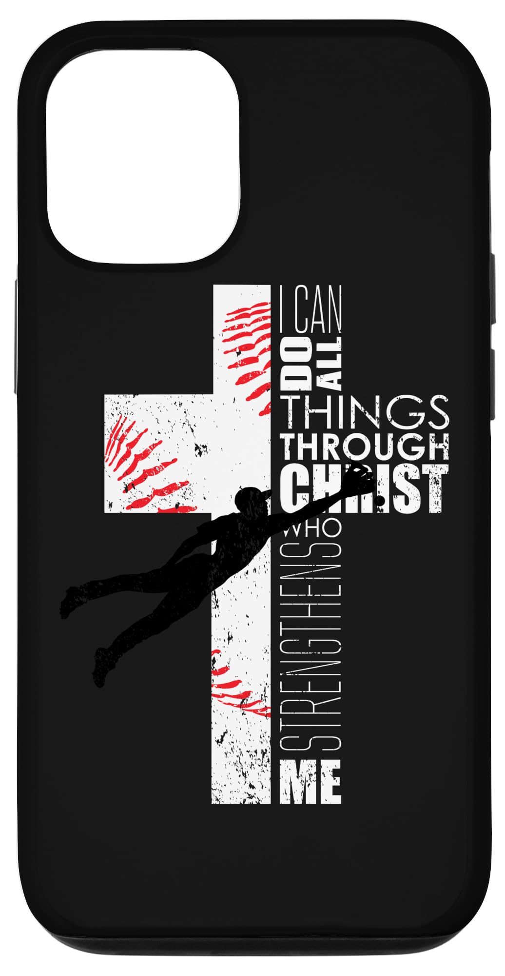 iPhone 12/12 Pro Baseball Phone Case with Christian Cross Design - Perfect Gift for Teen Boys & Baseball Players - Ideal for Sports, School & Daily Protection