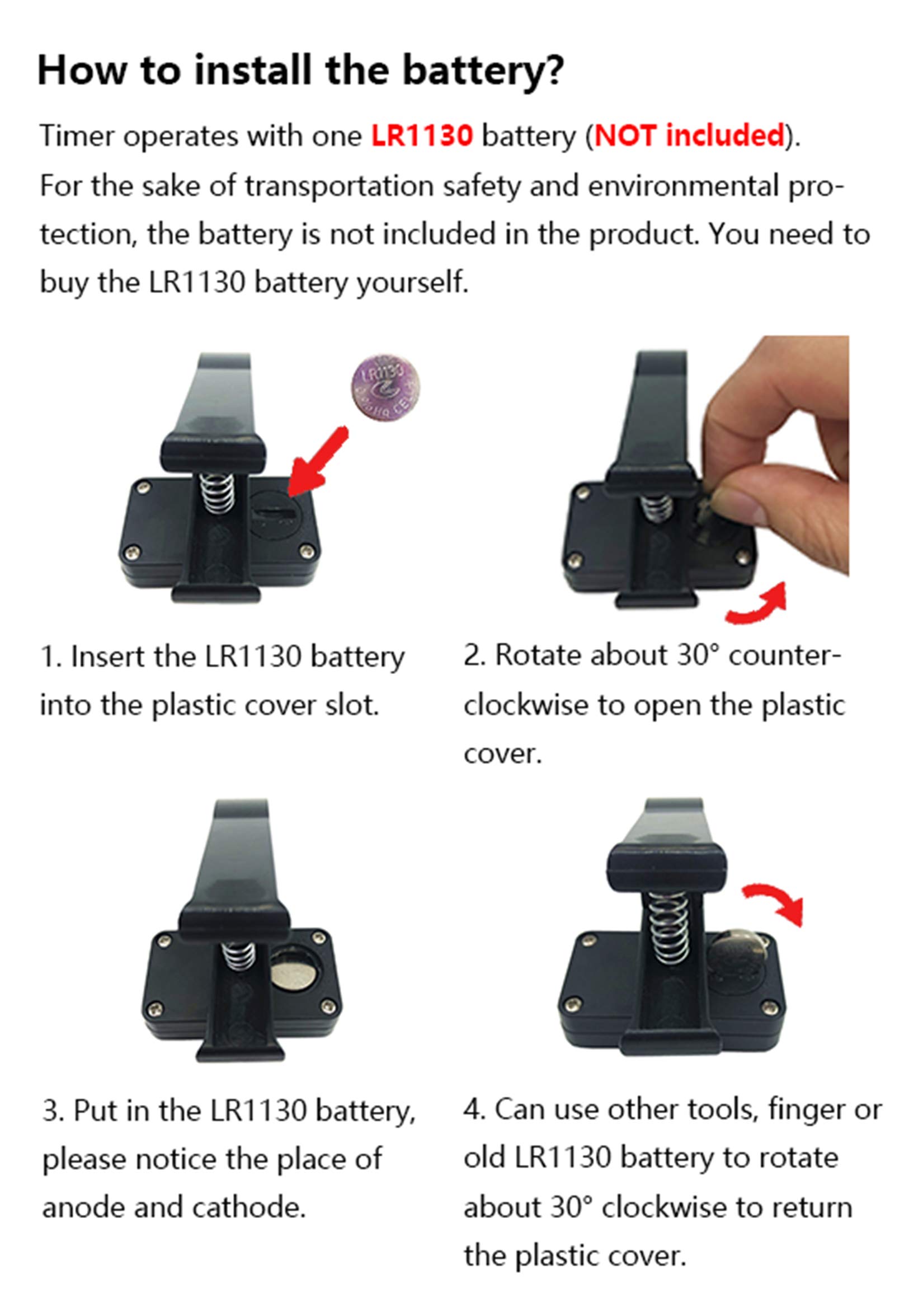99 Minute Digital Clip-On Timer for Kitchen Baking, Cooking, Teaching & Potty Training - Perfect for Home, School & Office Use