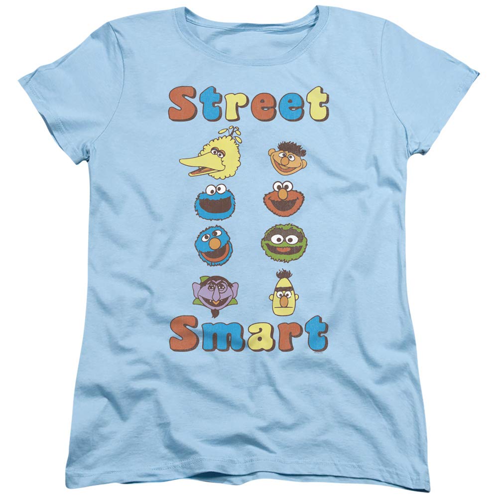 Sesame Street Women's T-Shirt | Official Street Smart Graphic Tee | Comfortable Cotton Shirt for Casual Wear & Everyday Outfits