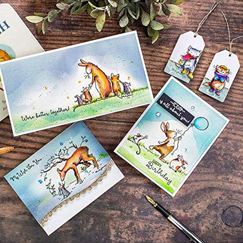 Bunny Rabbit Mouse Animal Spider Metal Die Cuts & Clear Stamps Set for Card Making, Scrapbooking, Paper Crafts - Perfect for DIY Greeting Cards, Invitations, and Memory Albums