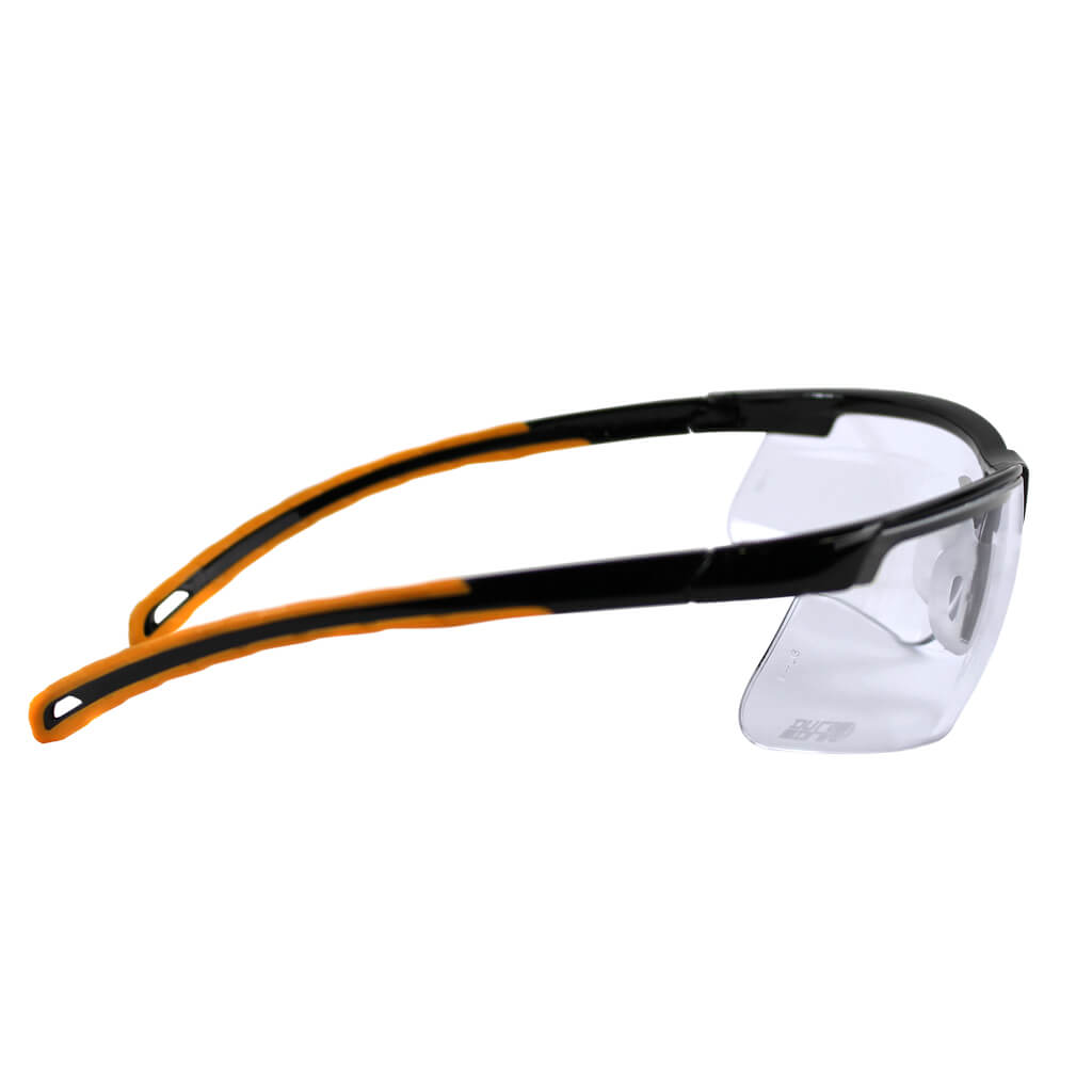 DuraDrive Anti-Fog Semi-Frame Safety Glasses - Clear Lens, Lightweight & Comfortable for Construction, Lab Work & DIY Projects