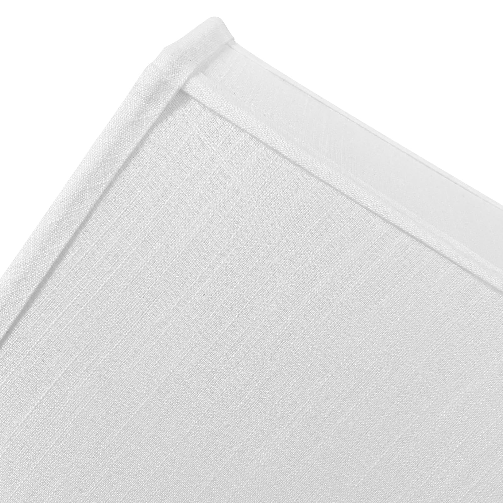 TOOTOO STAR White Linen Lamp Shade 6x9x10.5 Inches Rectangle Table & Floor Lamp Shade with Bell Cut Corners - Perfect for Living Room, Bedroom, and Office Lighting Decor