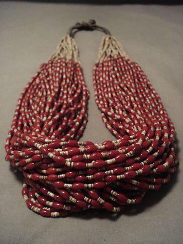 641 Grams 50 Strand Navajo Coral Heishi Beaded Necklace - Handmade Native American Jewelry for Women - Perfect for Boho, Festival, and Everyday Wear