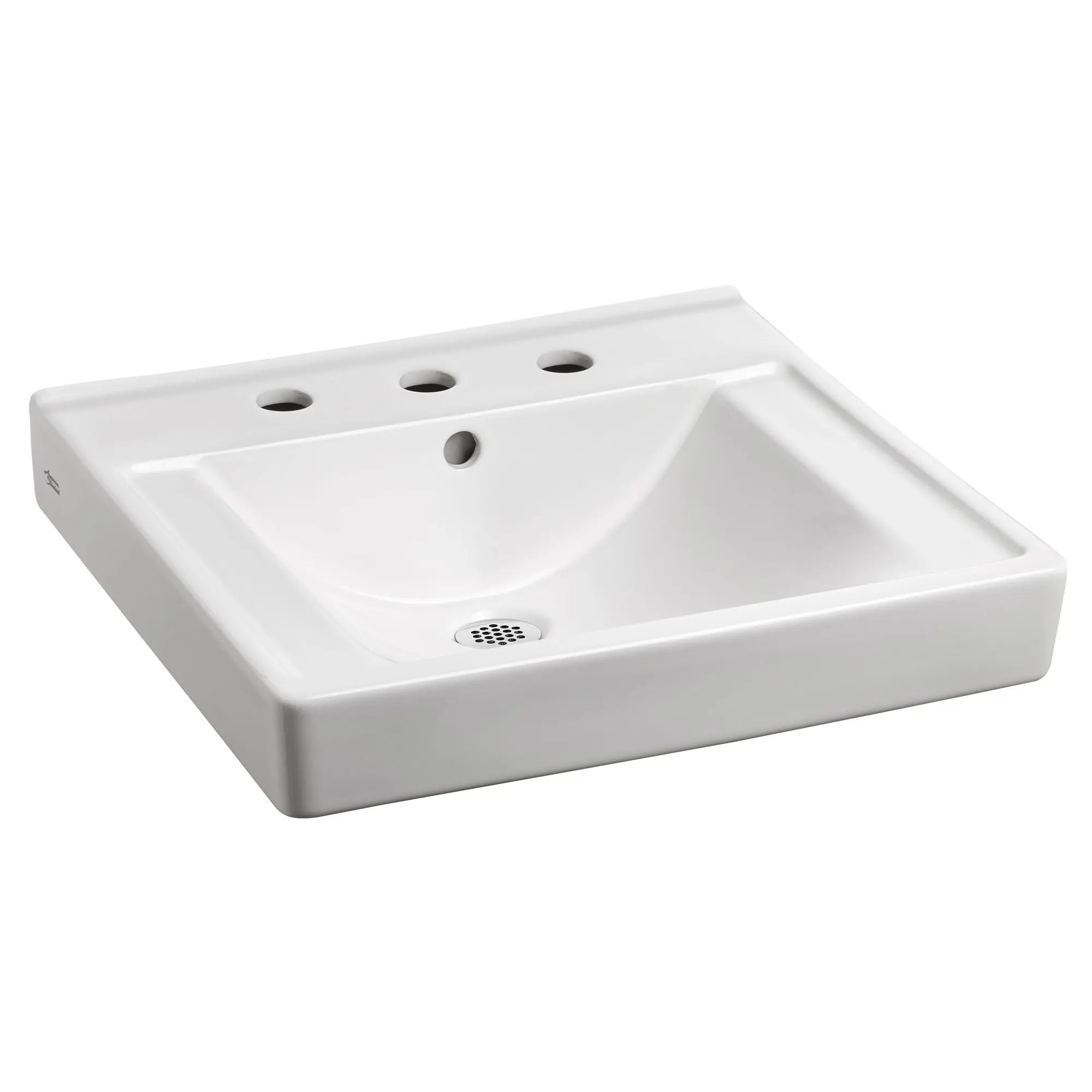 Decorum® Wall Mounted EverClean® Bathroom Sink - 8 Inch Widespread Faucet - Space Saving Design for Small Bathrooms & Powder Rooms