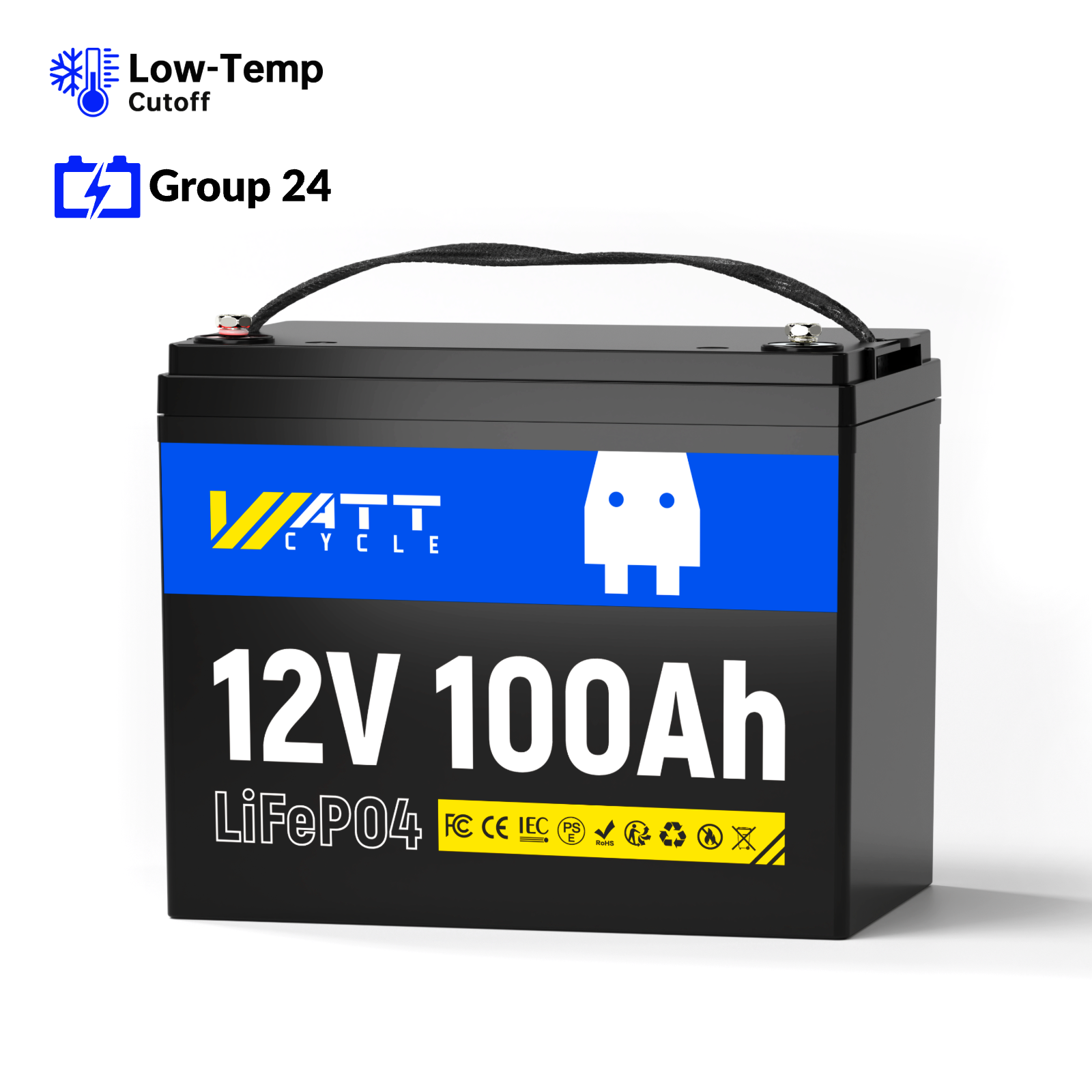 12V 100Ah LiFePO4 Lithium Battery (Group 24) - Deep Cycle for RV, Solar, Marine & Off-Grid Power - Summer Special Offer