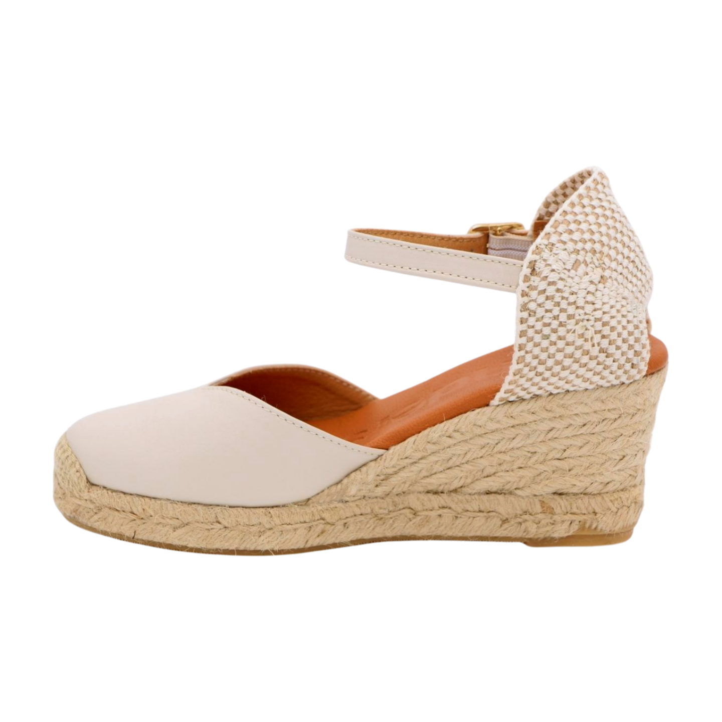 WONDERS Ivory Leather Espadrille SINAI 85 - Women's Comfortable Summer Sandals for Beach, Vacation & Casual Outings