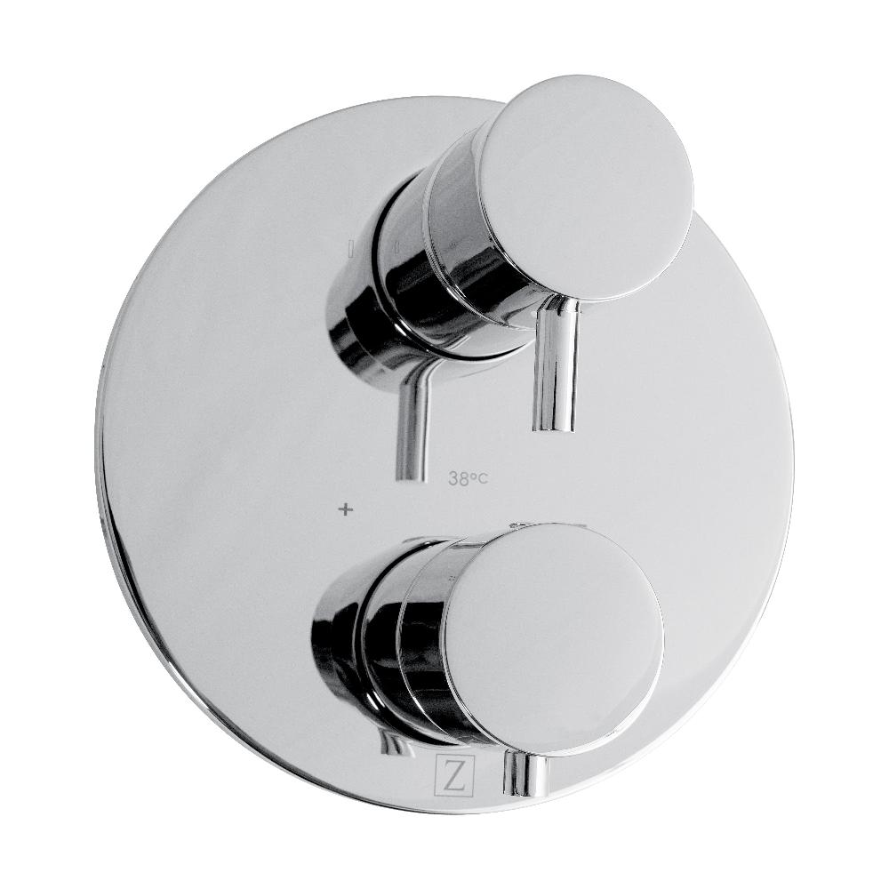 ZLINE Emerald Bay Thermostatic Shower System in Chrome - Luxury Rainfall Showerhead with Handheld Sprayer for Spa-Like Bathroom Experience (EMBY SHS T2 CH) - Perfect for Master Bathrooms & Modern Home Renovations