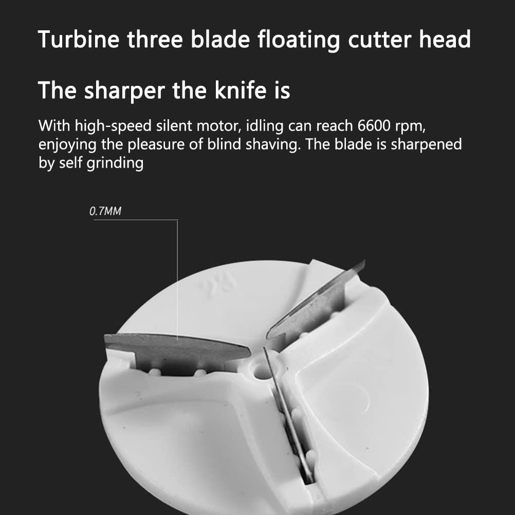 Portable Mini Electric Razor for Men - Rechargeable, Washable Beard Trimmer & Shaver with Pocket Size Design (Black) | Perfect for Travel, Gym & Daily Grooming