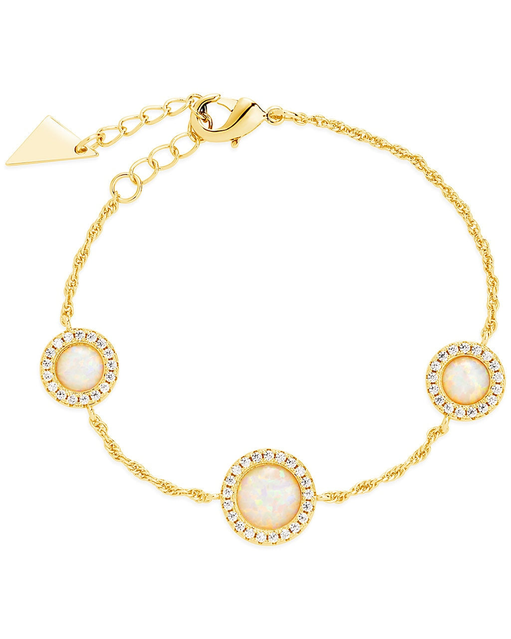 Oasis Opal & CZ Station Bracelet - Elegant Cubic Zirconia & Genuine Opal Jewelry for Women | Perfect for Weddings, Parties & Special Occasions