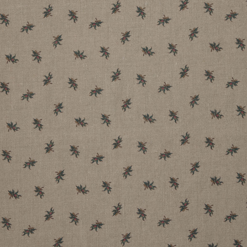 Balazuc Sprig Linen Fabric - Natural Samples for DIY Crafts, Home Decor & Upholstery Projects