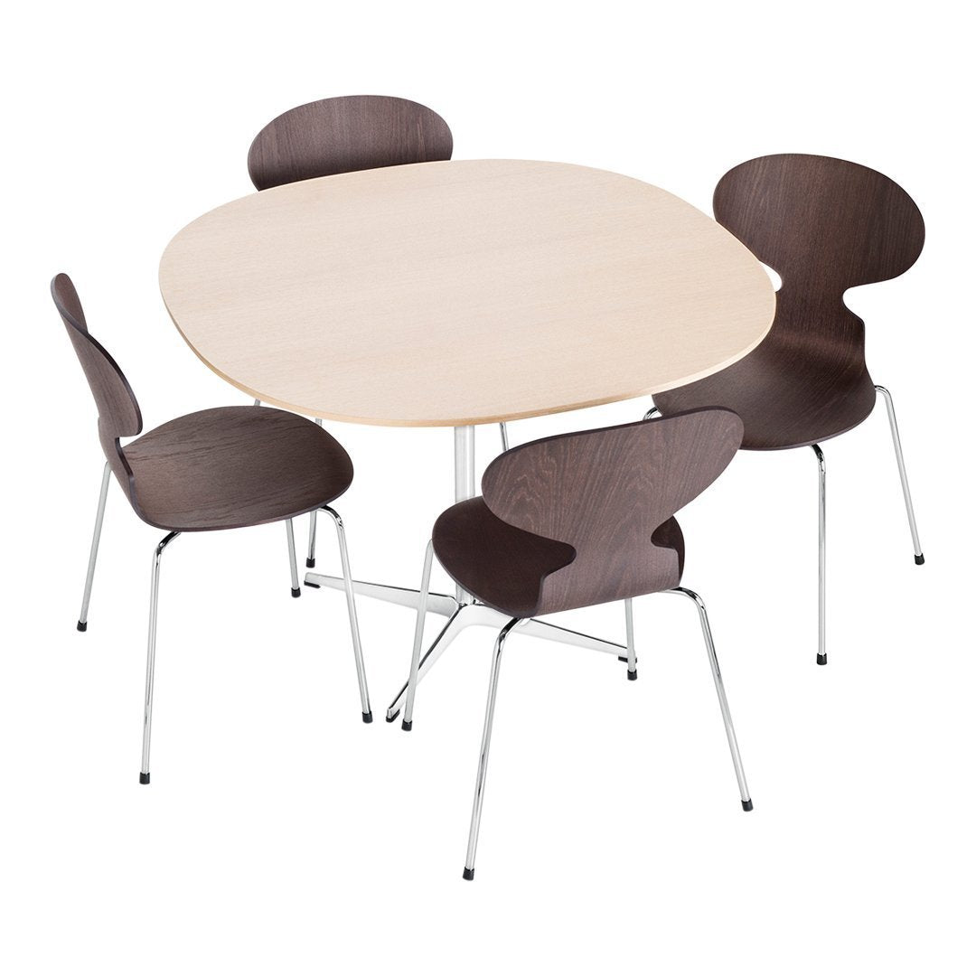 Ant Chair 3101 - Clear Lacquered Stackable Dining Chair | Modern Scandinavian Design for Home, Office & Restaurant Use