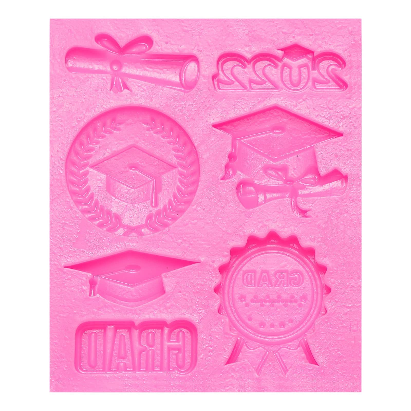 2022 Graduation Chocolate Molds - Silicone Graduation Cap, Diploma Scroll & Book Candy Fondant Molds for Cupcake Toppers, Cream Spheres - Perfect for Graduation Parties, School Events & DIY Dessert Decorations