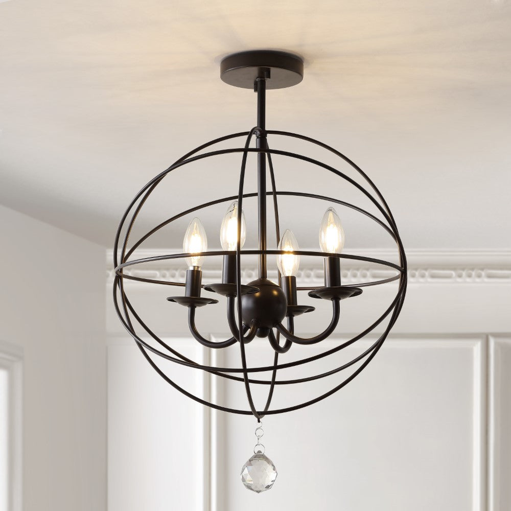Alma 12 Inch Modern Metal LED Flush Mount Ceiling Light - Energy Efficient Dimmable Lighting for Bedroom, Kitchen, Hallway & Living Room