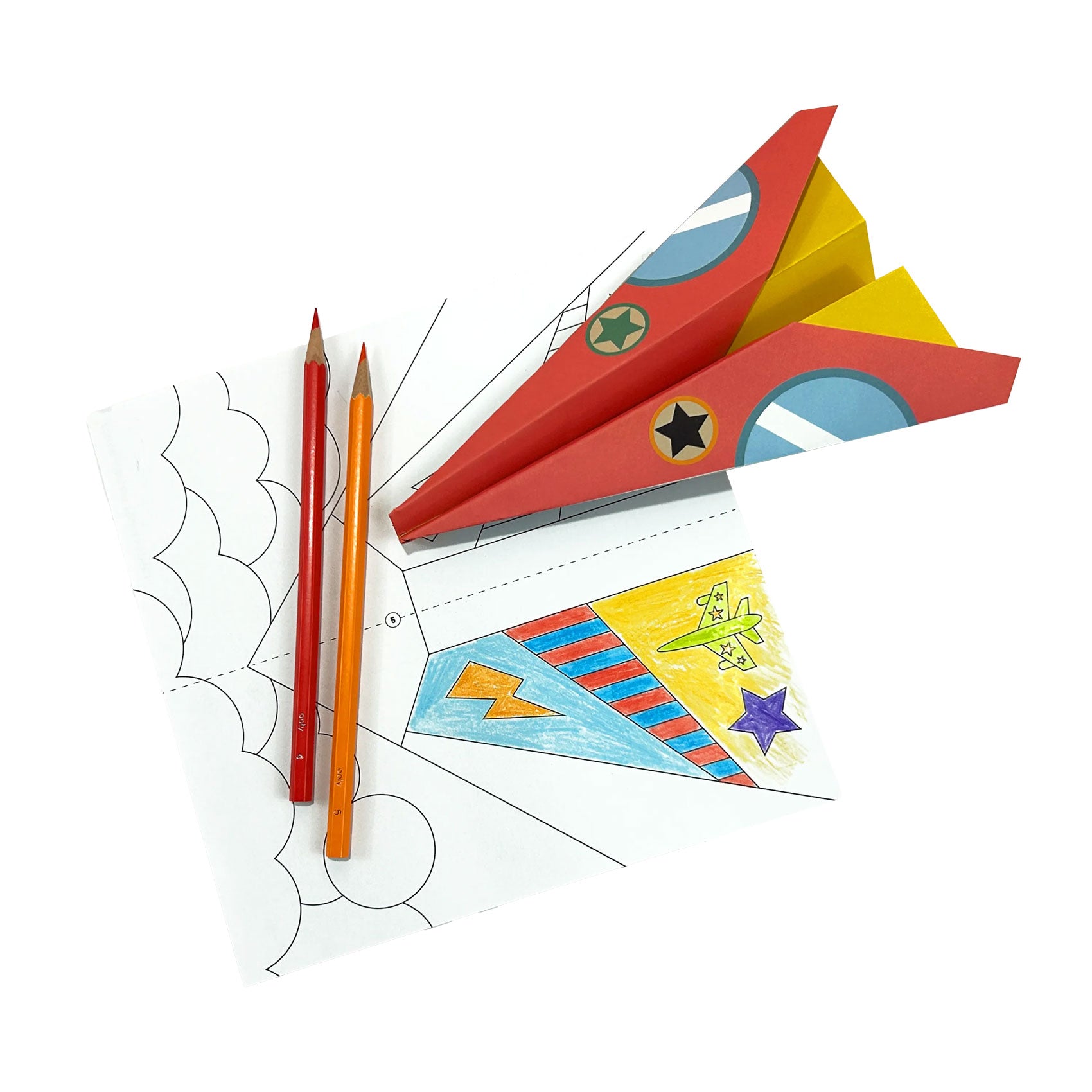 DIY Paper Airplane Activity Kit - Set of 24 Planes for Kids STEM Learning & Creative Play | Fun Indoor & Outdoor Flying Toy for Birthday Parties, Classroom Activities
