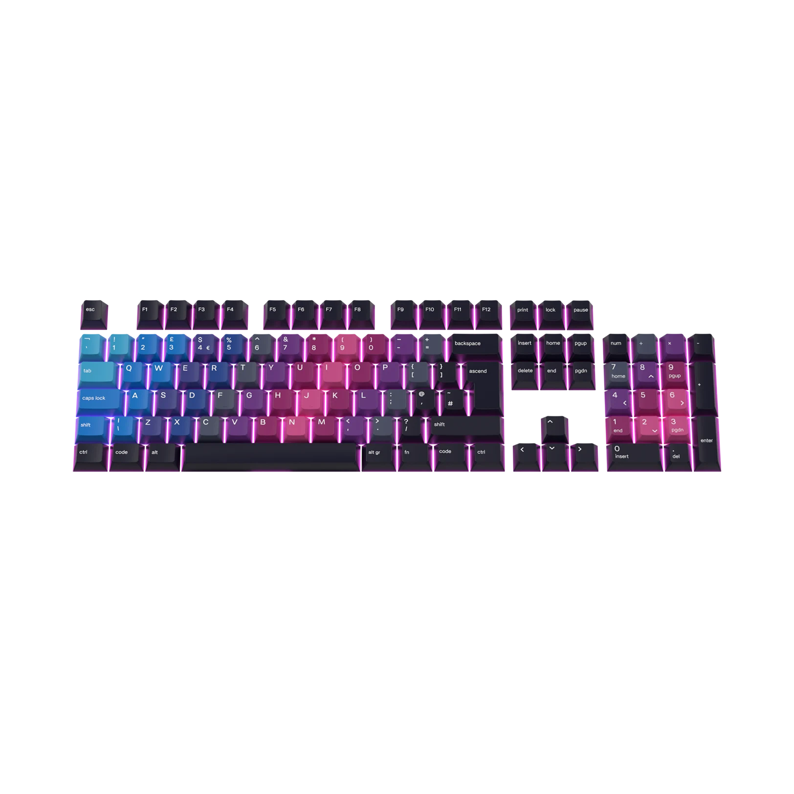Custom Keycaps for Mechanical Keyboards - Afterparty UK Design - Perfect for Gaming, Typing & Office Work