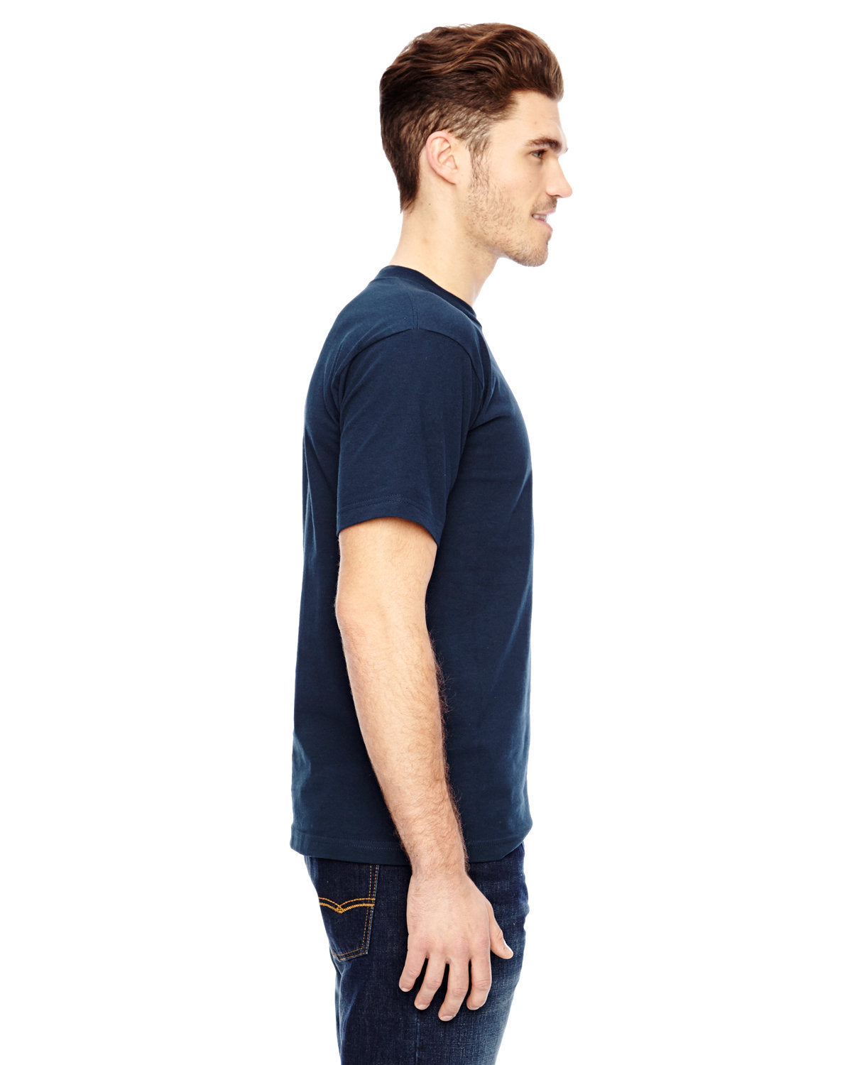 Bayside BA7100 Men's 6.1 oz 100% Cotton Pocket T-Shirt - Soft Comfort Fit Casual Tee for Everyday Wear, Work & Outdoor Activities