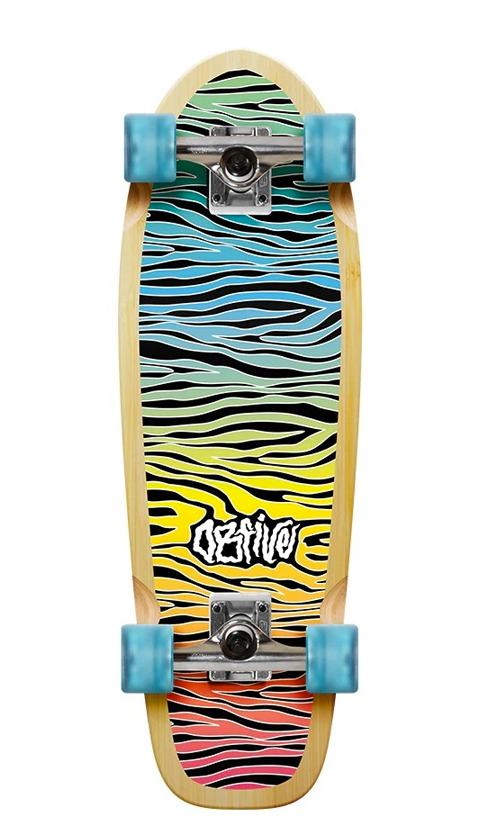 OBfive Zeebrah Cruiser Complete 28 Inch Skateboard - Perfect for Commuting, Campus Riding & Urban Cruising