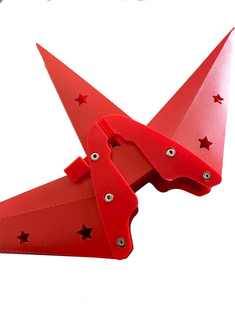 23 Red Moravian Weatherproof Star Lantern Lamp - Outdoor Christmas Holiday Decor for Porch, Garden & Patio Lighting