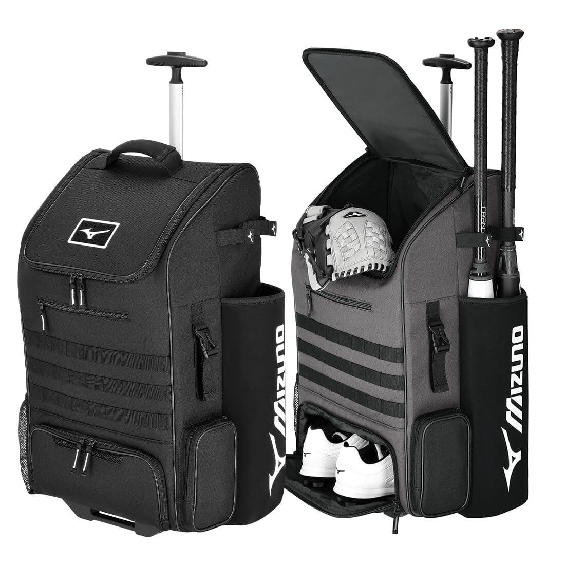 Mizuno Pro Wheeled Batpack Bag - Premium Baseball & Softball Equipment Backpack for Players & Coaches - Perfect for Games, Practice & Travel