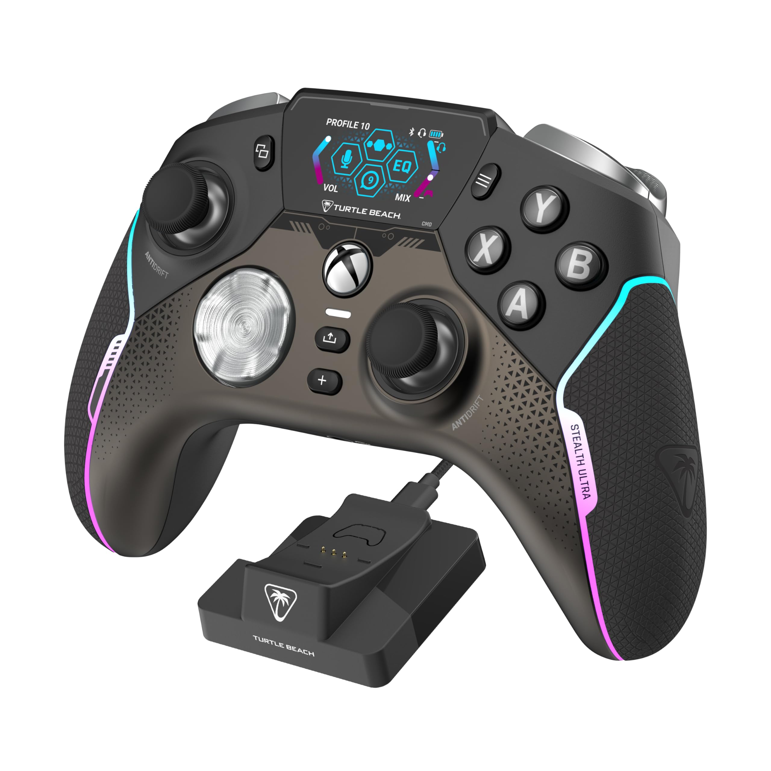 Turtle Beach Stealth Ultra Wireless Gaming Controller for Xbox Series X|S, Xbox One, PC & Android - LED Dashboard, RGB Lighting, 30-Hr Battery, Bluetooth - Perfect for Competitive Gaming & Streaming (Black)