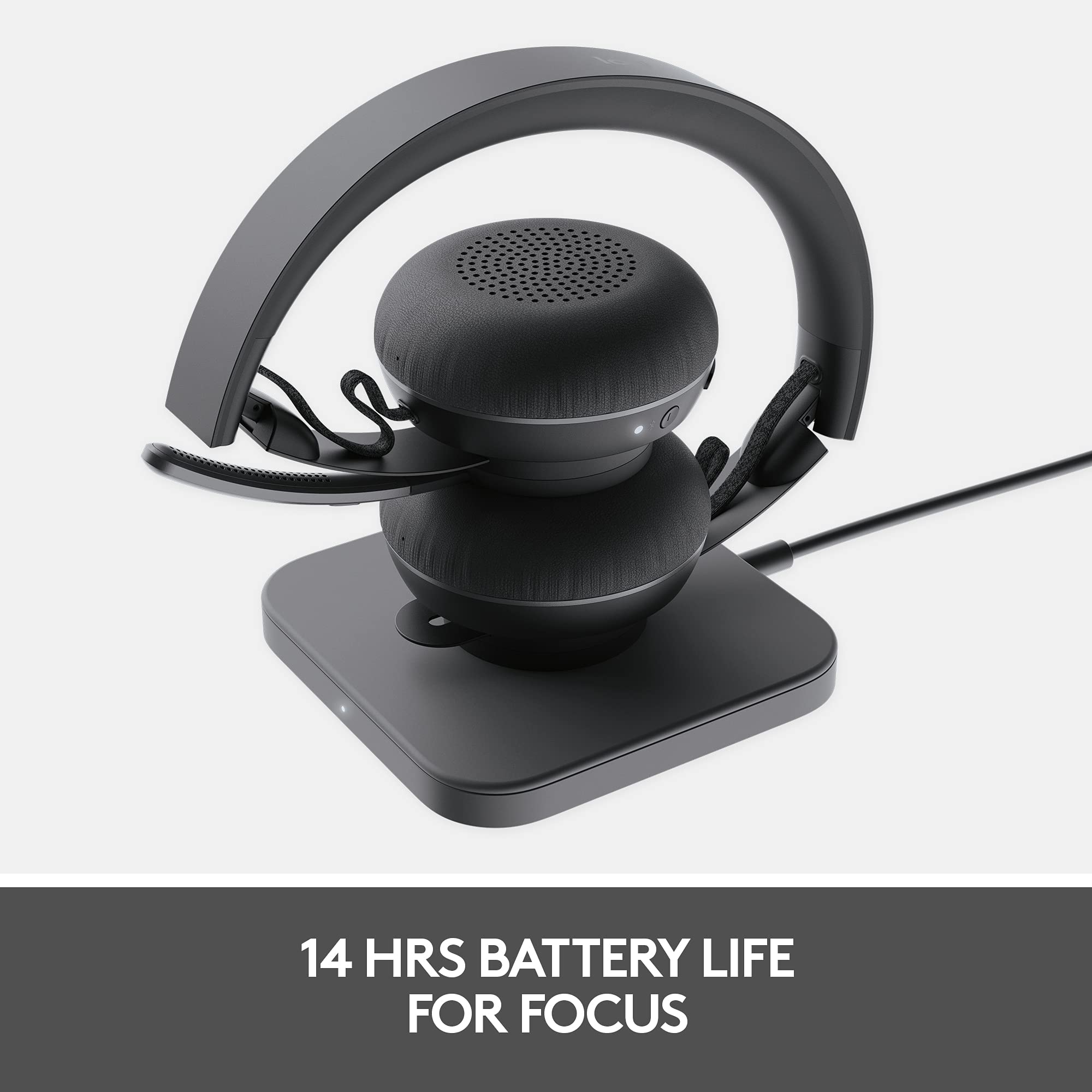 Logitech Zone Wireless Bluetooth Headset with Noise Cancelling Mic - Ideal for Open Office, Remote Work & Video Conferencing