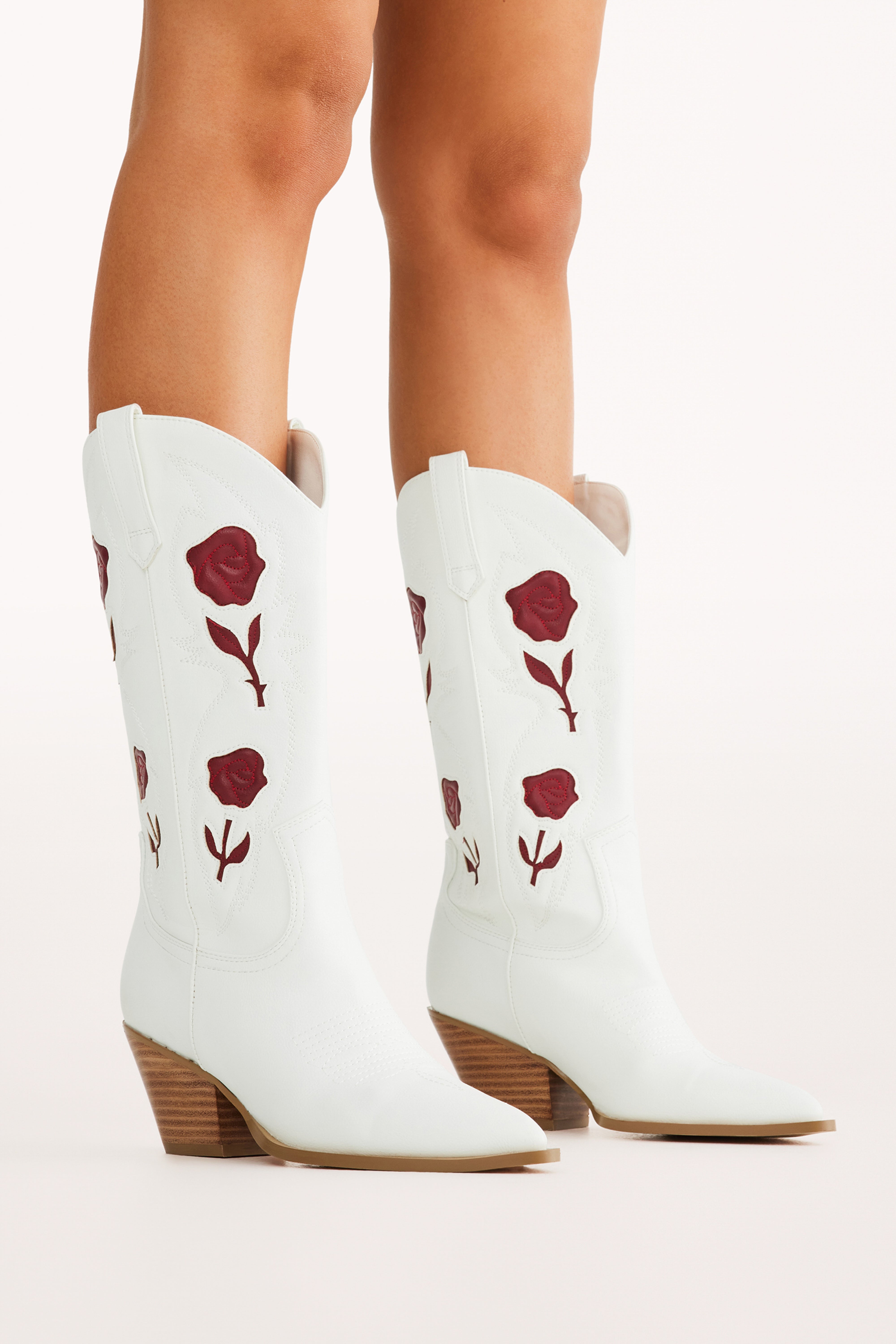 Arden Boot - Women's Winter Ankle Boots White & Garnet - Waterproof & Comfortable for Outdoor, Work & Casual Wear