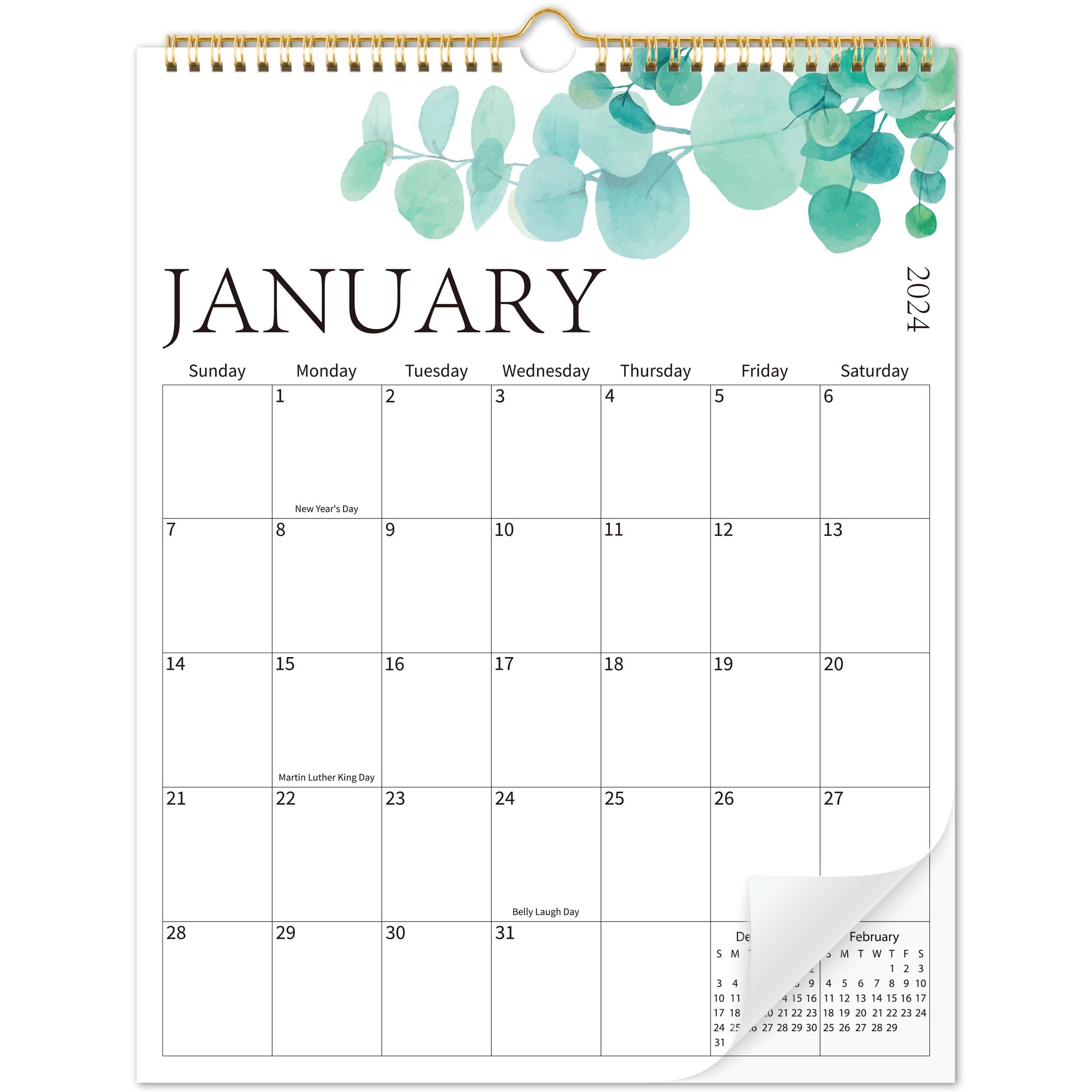 2024-2025 18-Month Wall Calendar with Aesthetic Greenery Design | Large Monthly Planner with Thick Paper | Perfect for Home, Office & School Organization | Jan 2024 - June 2025 | Ideal for Planning, Scheduling & Decorating Walls