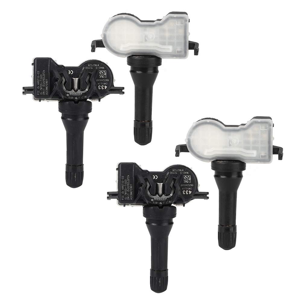 ARAMOX 4-Piece Tire Pressure Monitoring Sensor Kit - Compatible with Jeep Renegade OE# 68252493AB - Real-Time Alerts for Safe Driving on Highways & Off-Road Adventures