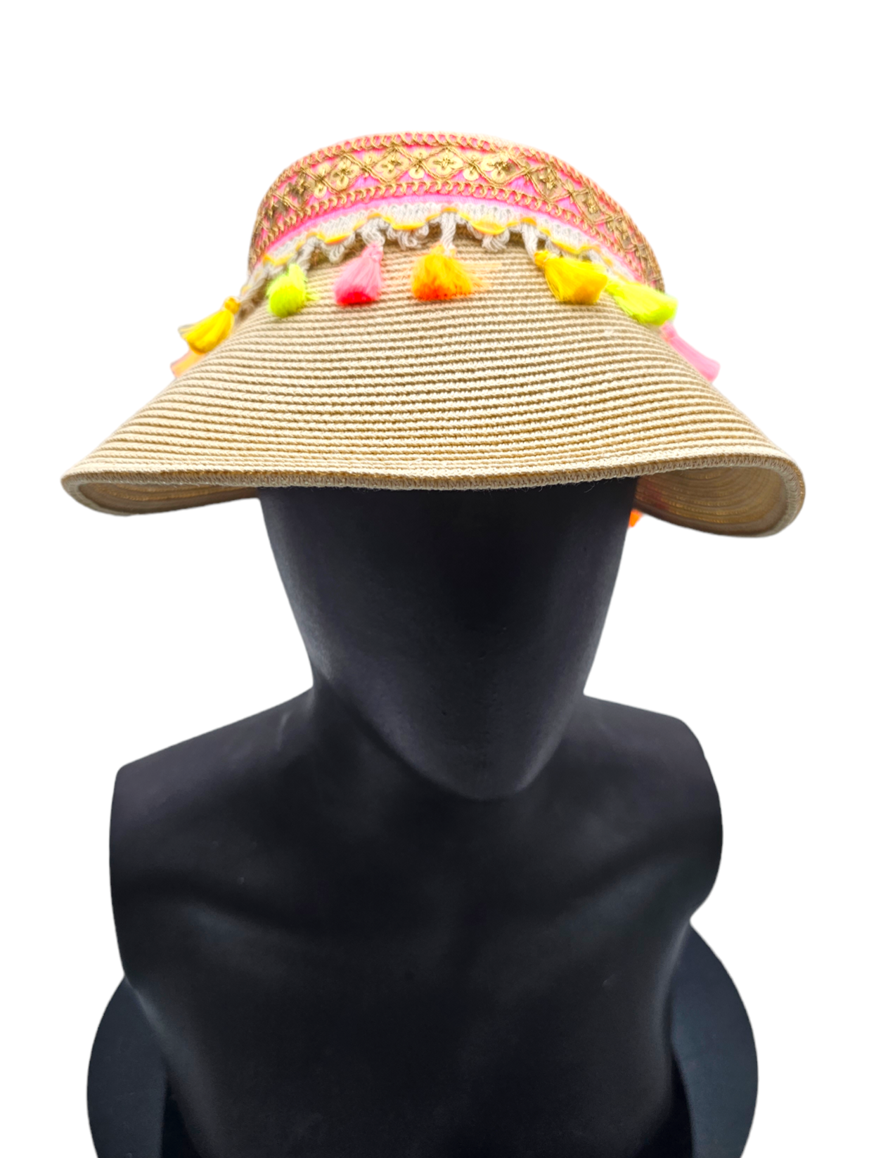 Gianna Visor Wide Brim Hat - UV Protection Sun Hat for Women, Outdoor Beach Hiking Golf Running