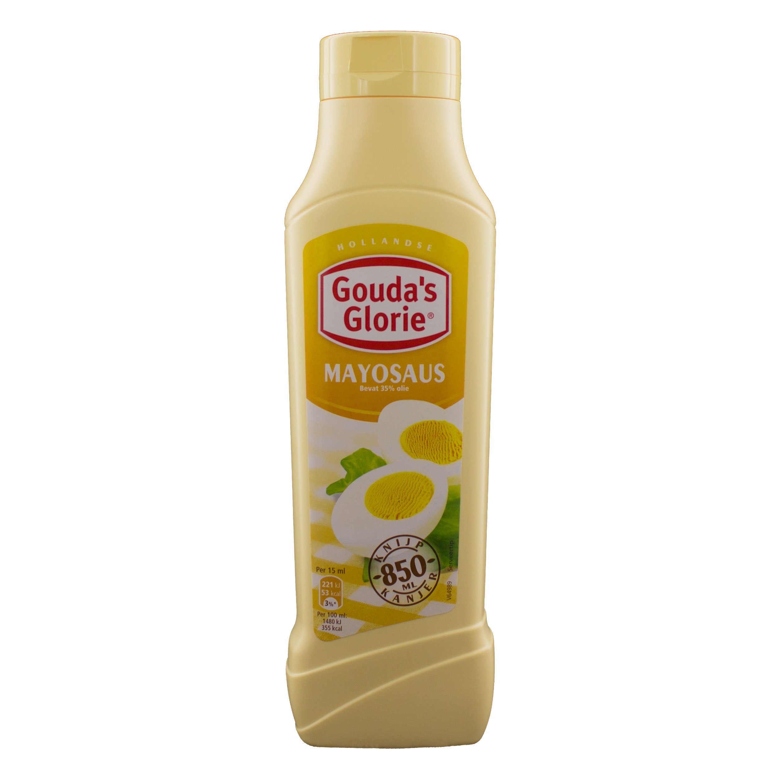 Gloria Dutch Mayonnaise Sauce - Gouda Flavor, 35% Fat, 850ml | Perfect for Sandwiches, Salads & Dutch Recipes